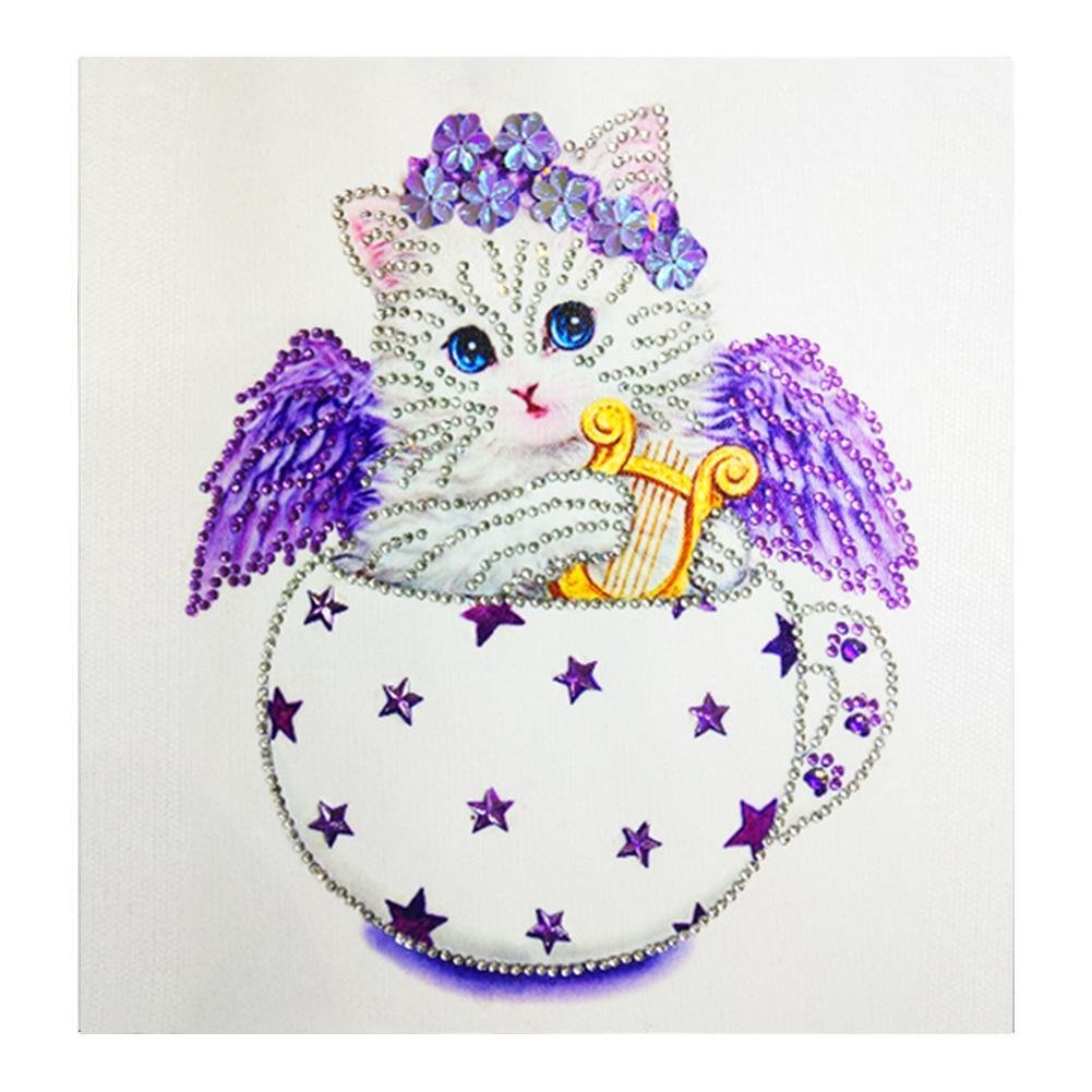 Diamond Painting - Special Shaped Drill - Cup Cat