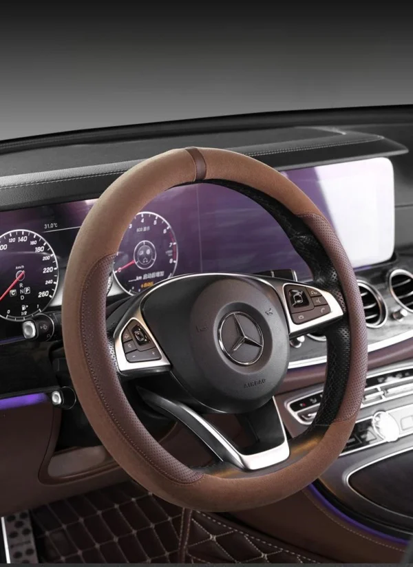 Winter Breathable, Comfortable, Sweat-absorbent, Non-slip And Wear-resistant Car Steering Wheel Cover