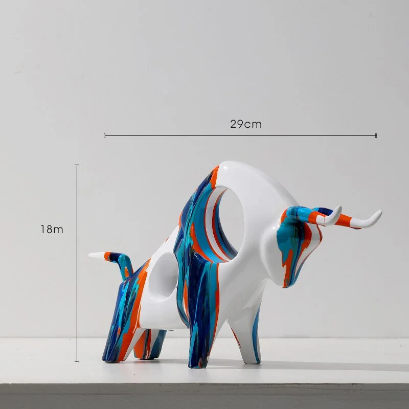 Creative Cattle Figurine Home Decor Statue Nordic Modern Living Room Office TV Cabinet Ornament Home Decoration Accessories