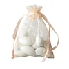 10 Pack | 3"x4" Peach Organza Drawstring Wedding Party Favor Gift Bags