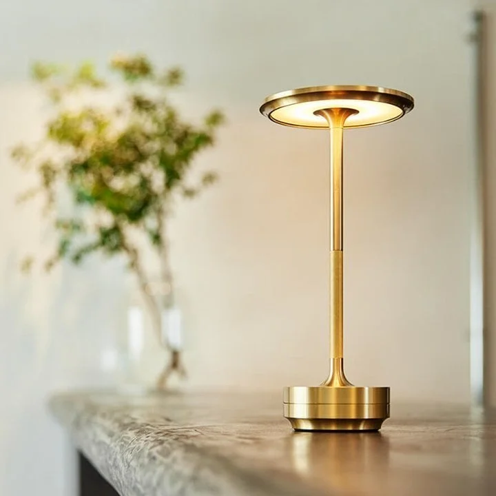 Minimalist Aluminum Lamp - Dimmable, Portable, and Waterproof with Warm Radiance