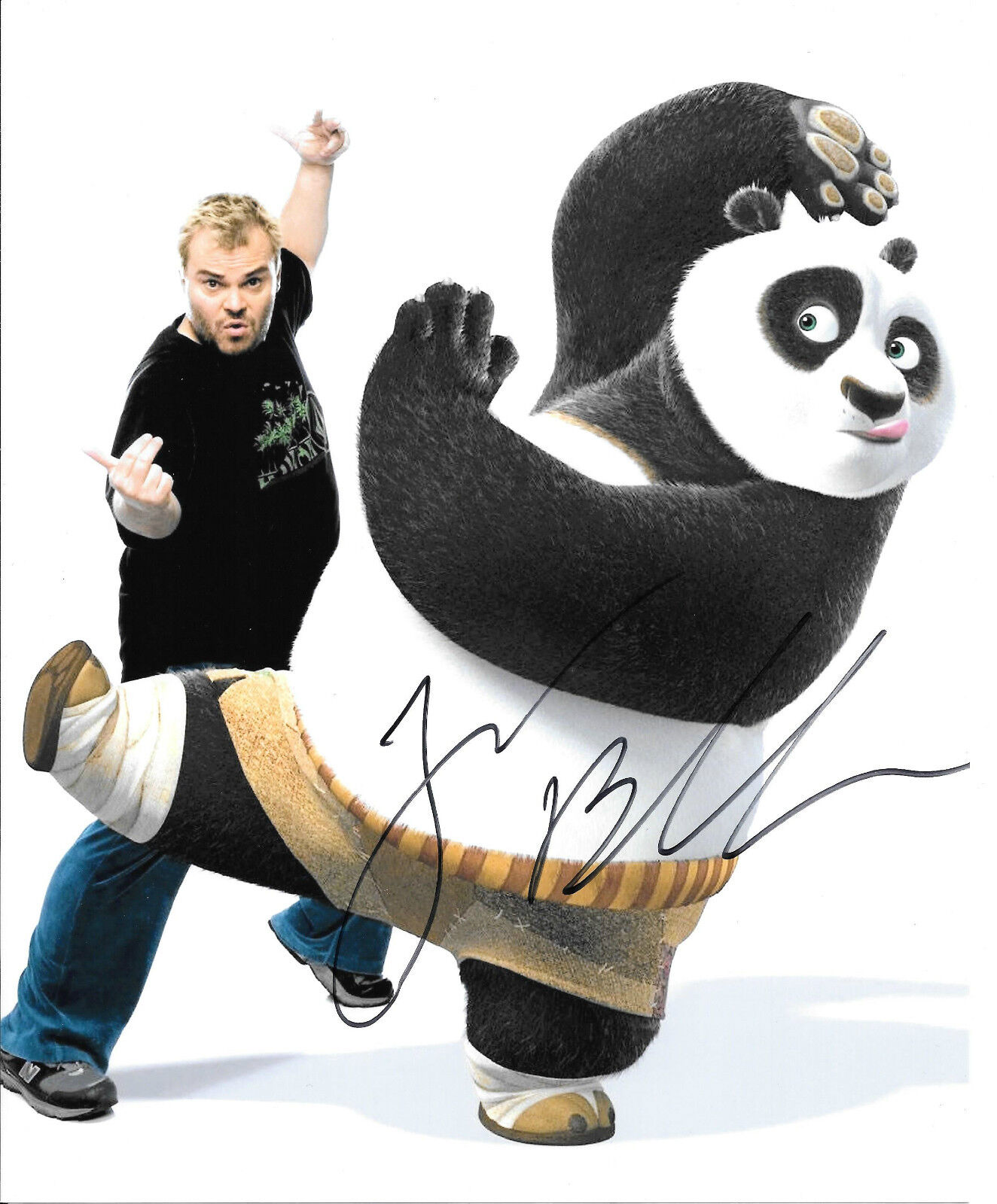 GFA Kung Fu Panda * JACK BLACK * Signed 8x10 Photo Poster painting AD2 COA