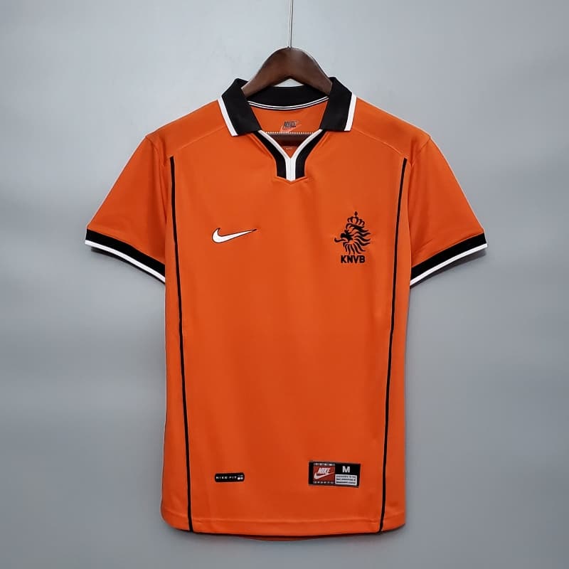 Retro 1998 Netherlands Soccer Jersey Home