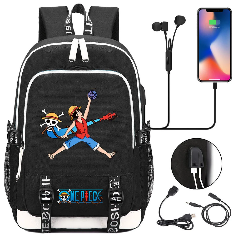 Buzzdaisy Premium One Piece Backpack with USB Charging Port and Laptop Protection - Multi-Pocket for Large Capacity Storage