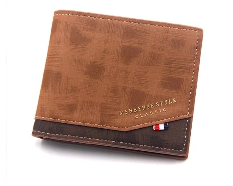 Men’s Solid Color Pu Leather Open Wallets