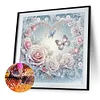 Fleur papillon-peinture sp&eacute;ciale partielle diamant-30*30cm