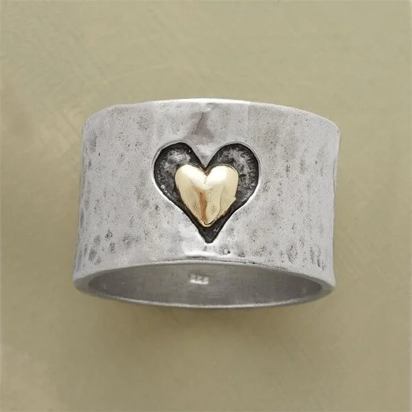 💖Silver Heart & Soul Ring✨