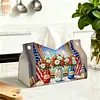 Large Size DIY God Bless America Diamond Painting Tissue Box