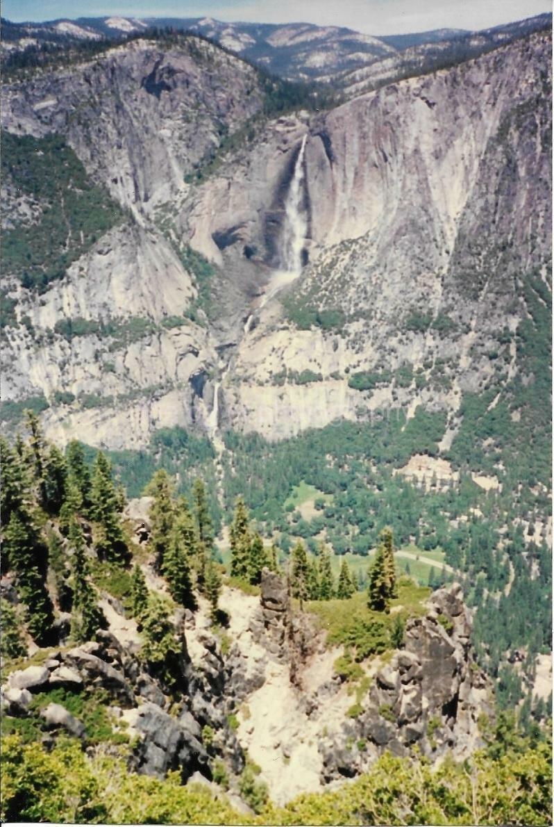 Yosemite Waterfalls FOUND Photo Poster paintingGRAPH ColorOriginal Snapshot 14 2