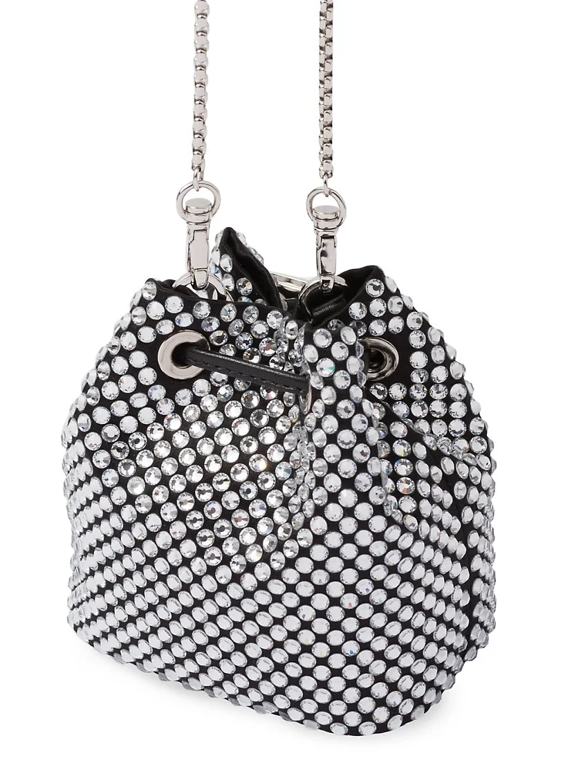 Prada Embellished Satin Mini Pouch