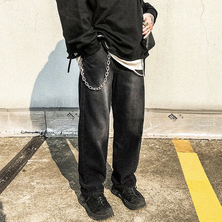 Jeans Men's plus Size Retro Sports Trousers Loose Trousers Men's Clothing Men Denim Pants