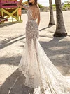 Sexy Short Sleeve See-Through Embroidered Backless Wedding Maxi Dress