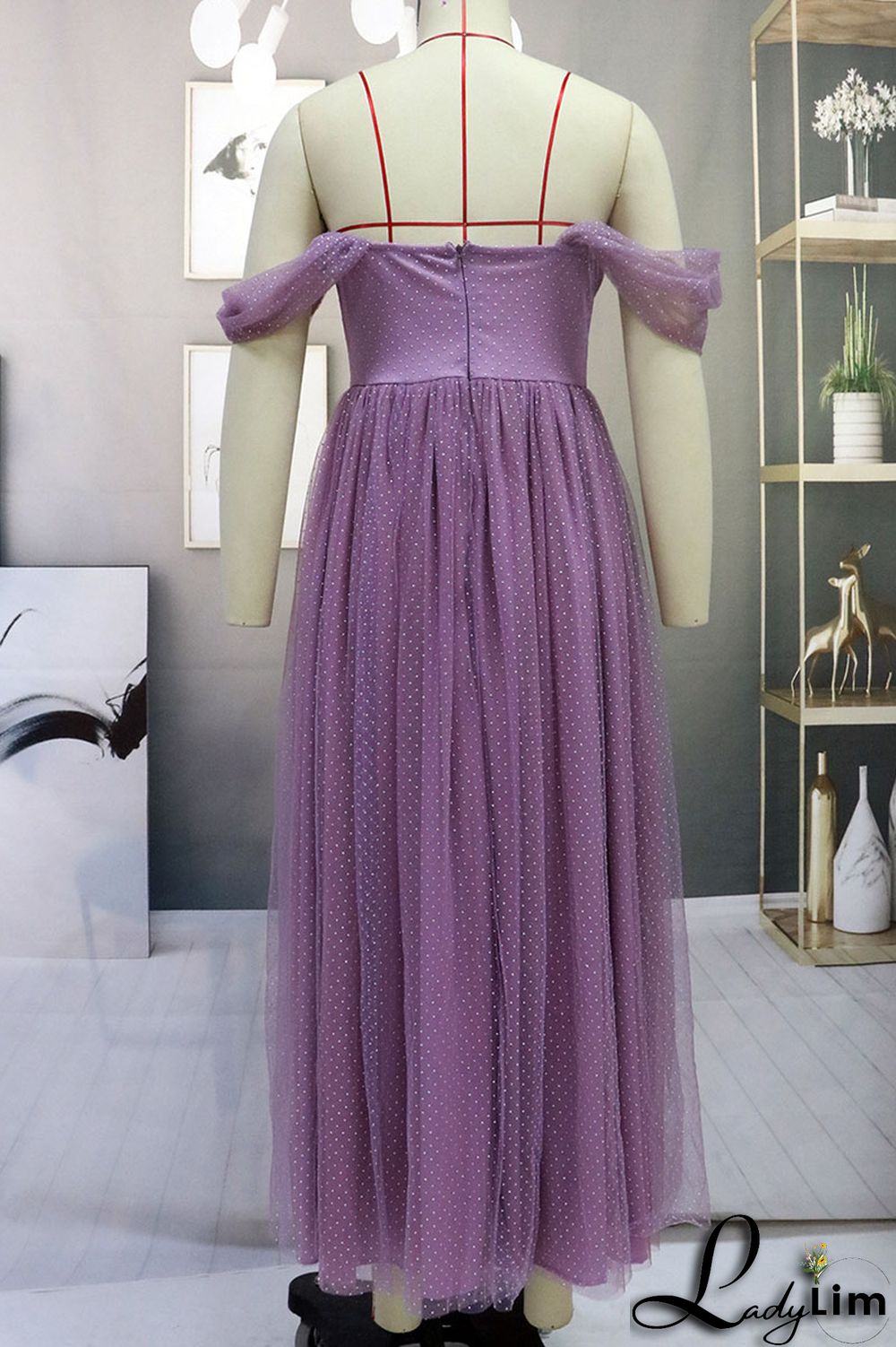 Apricot Sexy Elegant Solid Split Joint Strapless Evening Dress Dresses