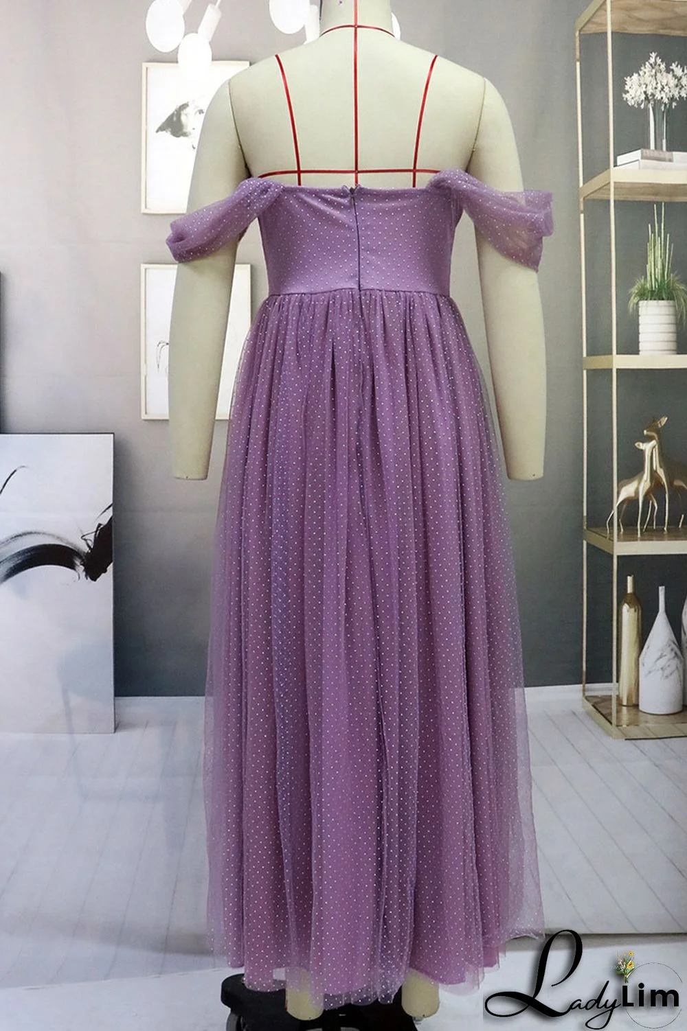 Apricot Sexy Elegant Solid Split Joint Strapless Evening Dress Dresses