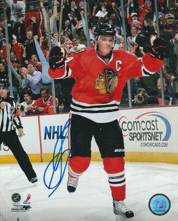 JONATHAN TOEWS SIGNED CHICAGO BLACKHAWKS 8x10 Photo Poster painting #1 Autograph EXACT PROOF!