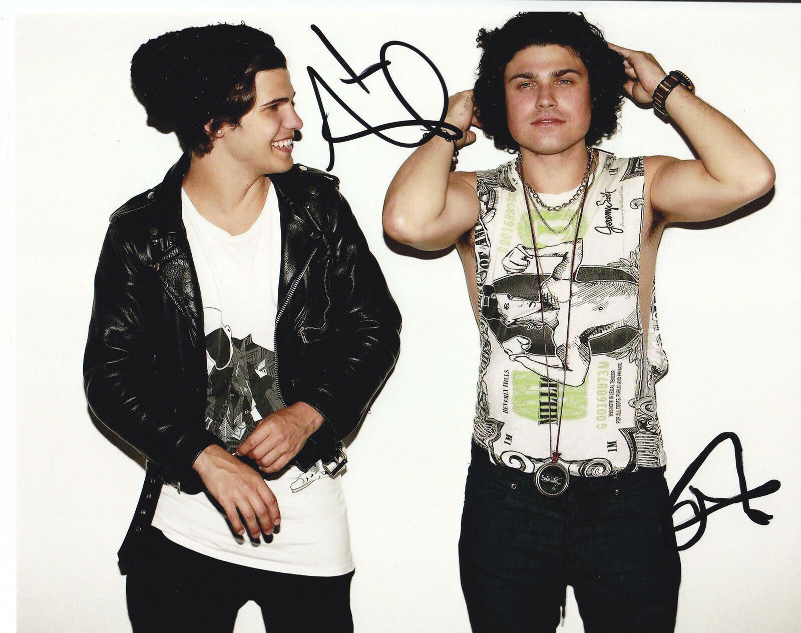 DVBBS ALEX CHRIS VAN DEN HOEF SIGNED AUTOGRAPHED EDM ELECTRO 8X10 Photo Poster painting PROOF #2