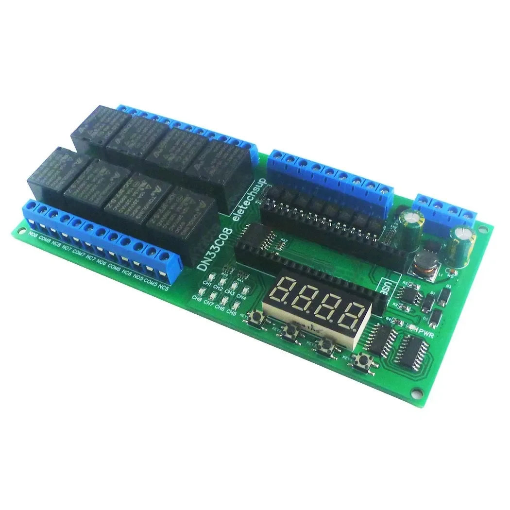 8Ch Rs485 Simple Plc Io Expanding Board Multifunction Delay Relay Module for Python C++