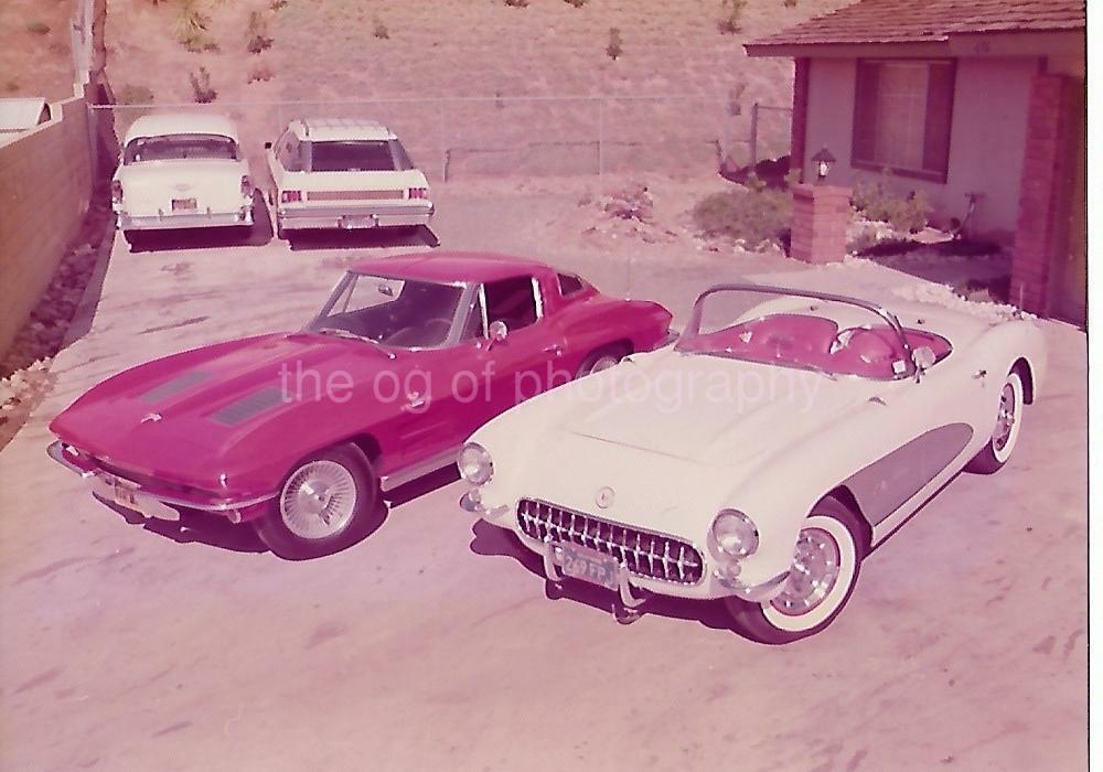 CLASSIC CARS Vintage FOUND Photo Poster painting Original COLOR Snapshot03 2 Y