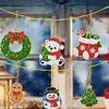 9pcs DIY Double-Sided Rhinestone Acrylic Diamond Painting Christmas Tree Pendant(Christmas Tree)