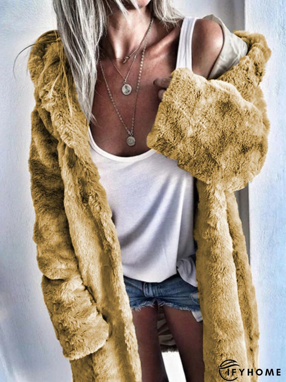 Womens Thick Faux Fur Hooded Parka Plus Size Peacoat Winter Coats Jackets | IFYHOME
