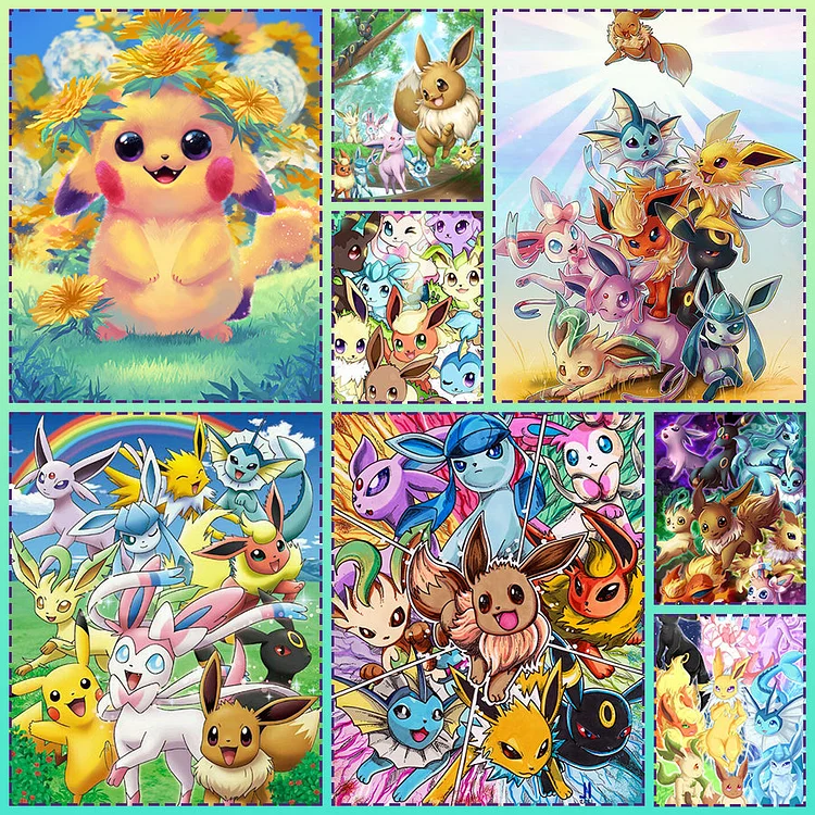 5d Diamond Painting Pokemon Cartoon Anime