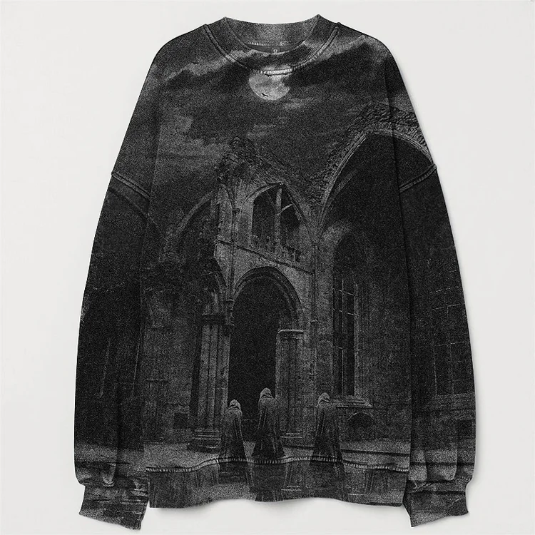 Comstylish Rites Halloween Art Crew Neck Sweatshirt