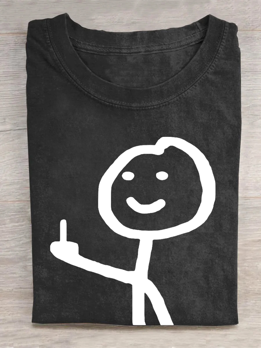 Stickman Giving Middle Finger-1 T-shirt