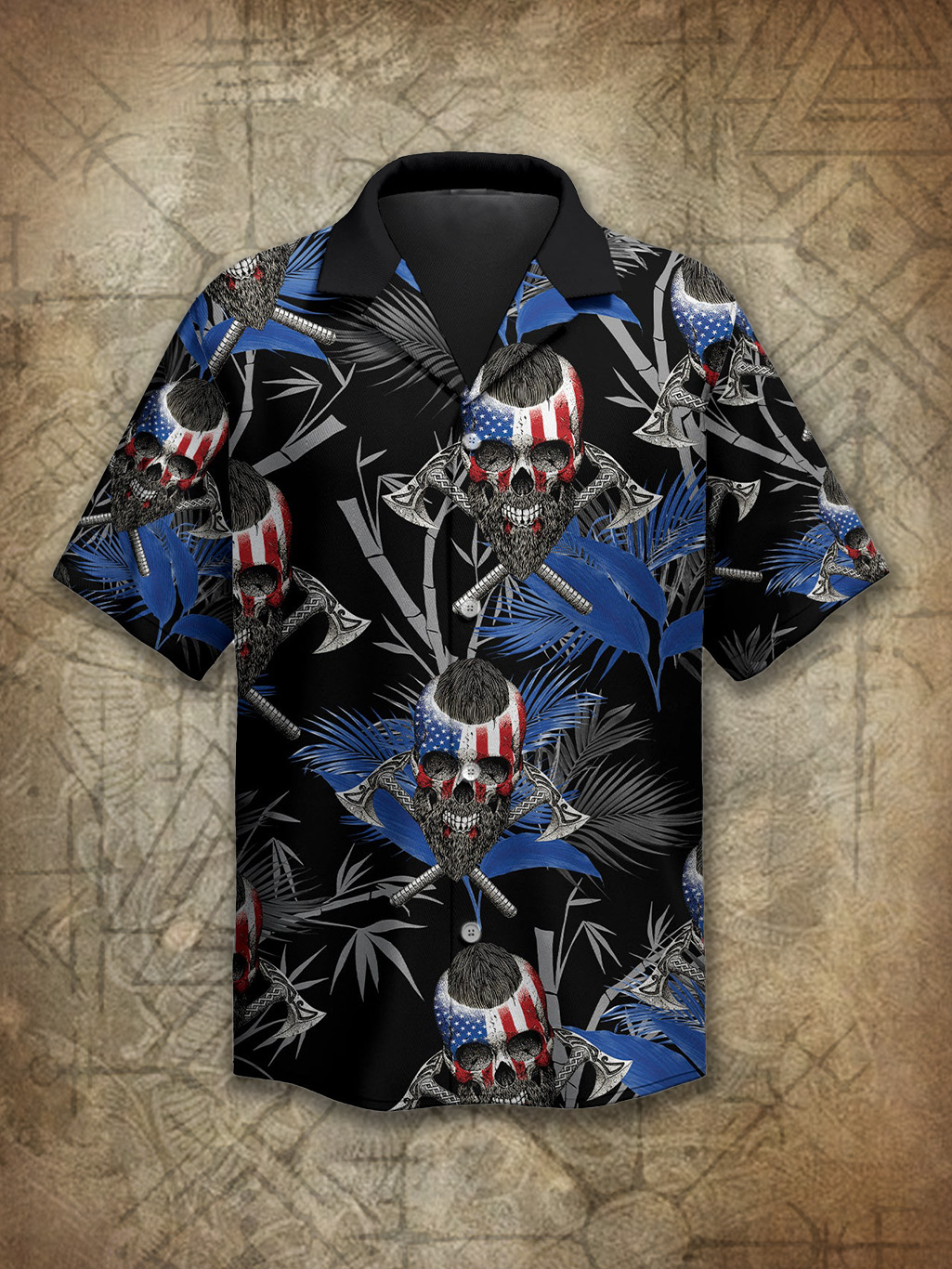 Viking American Skull Soul Norse Legends Spirit Power Heritage Hawaiian Shirt / Rvogue / Rvogue
