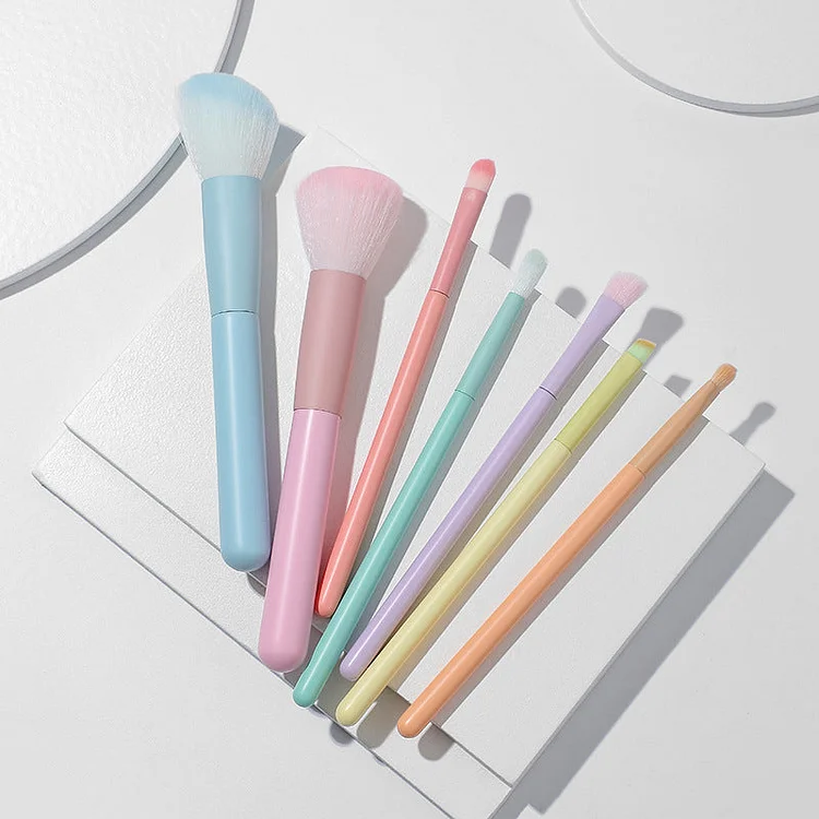 Colorful Macaron Makeup Brush Set*7pcs