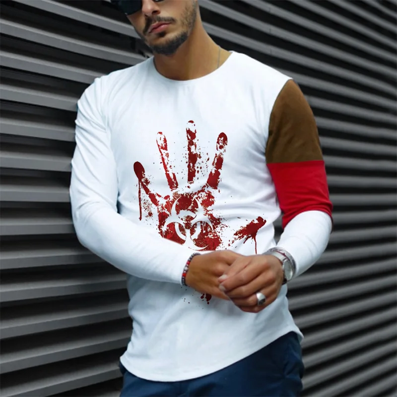 Mens Fashion Printed Casual T-shirt