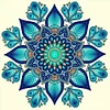 Blue Mandala Pattern-11CT Stamped Cross Stitch 40*40cm/15.75*15.75in tapestrymarket