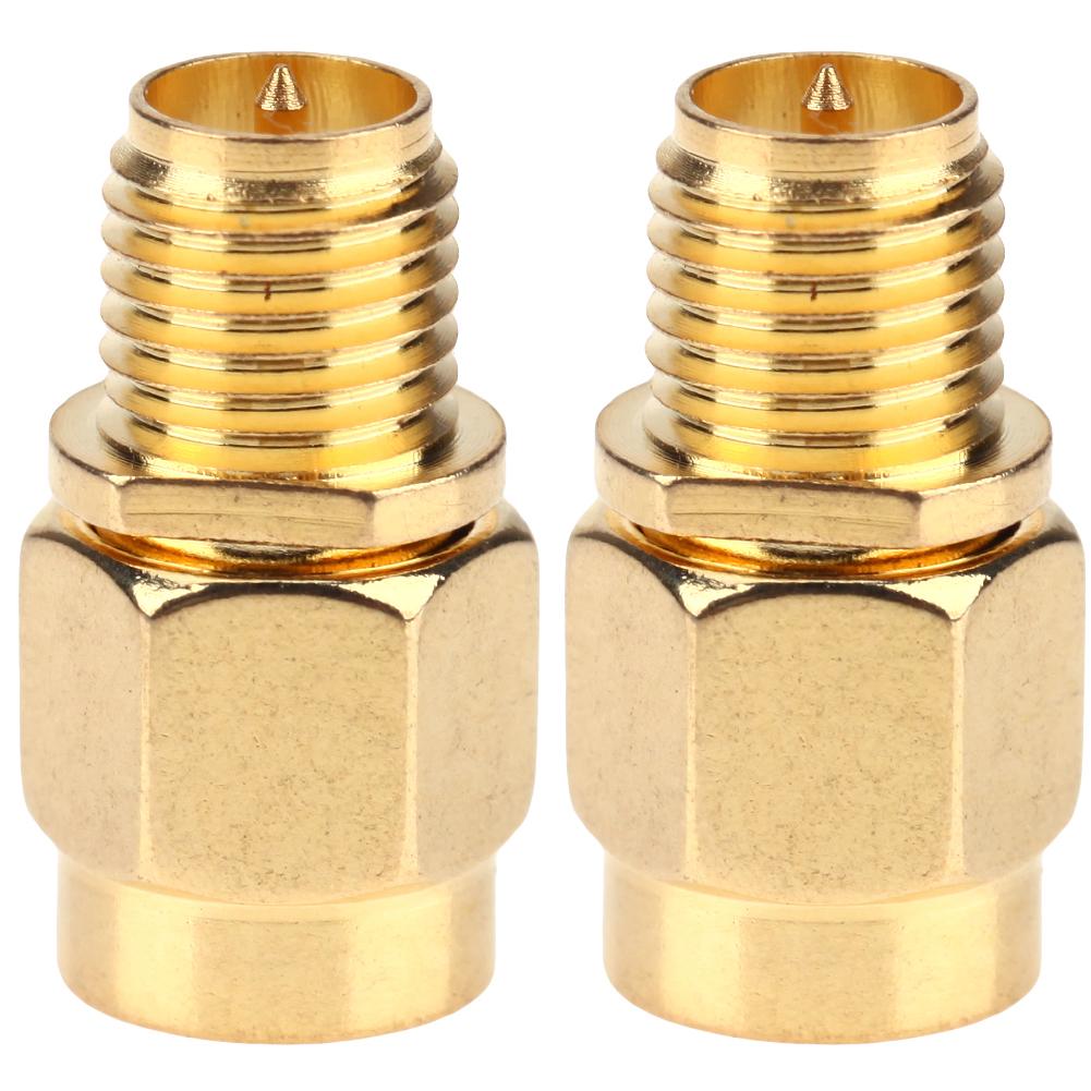 

2pcs Full Copper SMA Female to SMA Male NIC Connector Adapter SMA Router, 501 Original