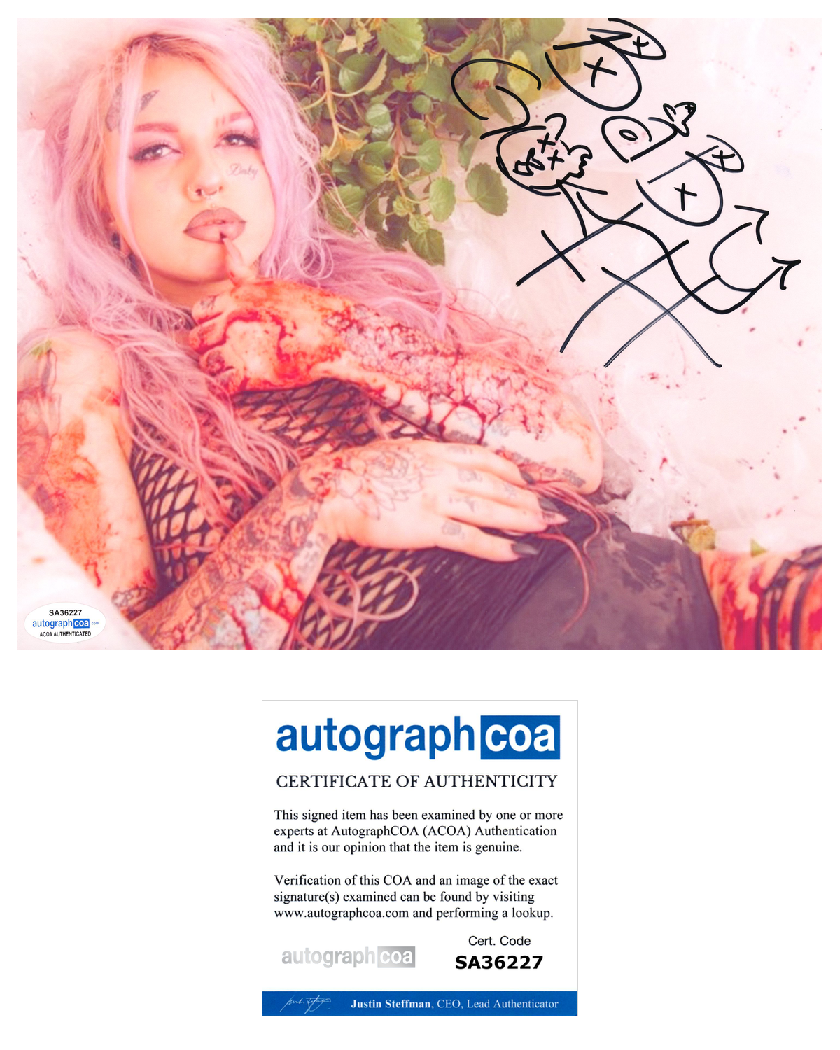 Baby Goth Signed Autographed 8x10 Photo Poster painting Singer Hip Hop Rapper ACOA COA