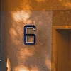 LED Illuminated Modern Address Sign IP44 Waterproof Personalized Solar Powered Address Number with Easy Installation UV Protection for Outside House Light Up Courtyard Hotel Bar