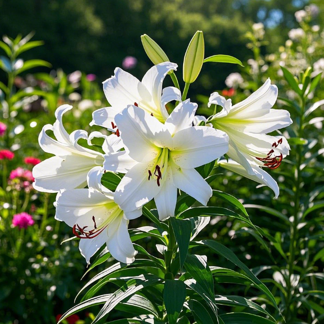 Double-petaled bicolor fragrant lily Bulbs—Fresh and Sweet