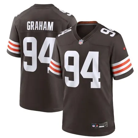 Youth Cleveland Browns #94 Mason Graham  Brown 2025 NFL Draft First Round Pick Game Jersey