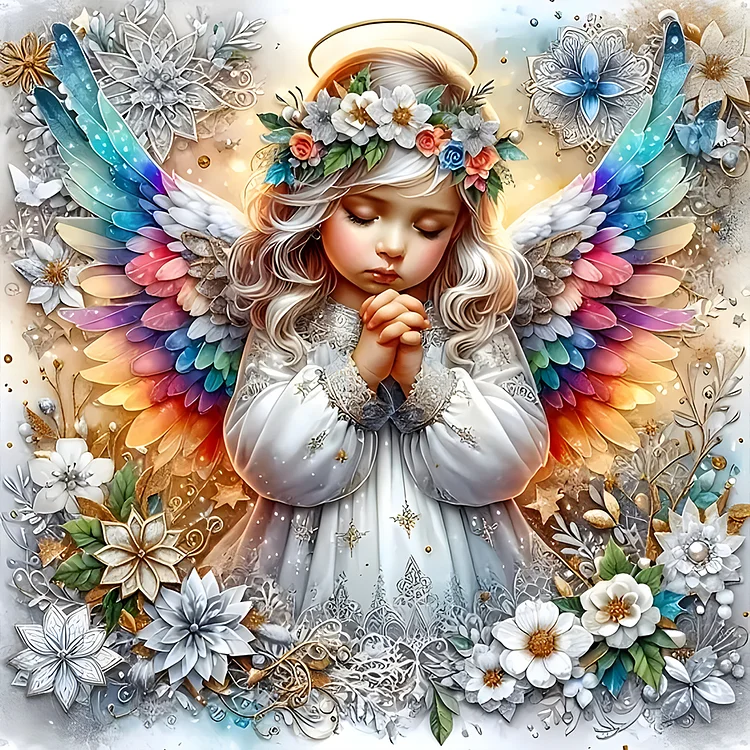 Angel Girl 30*30CM (Canvas) Full Round Drill Diamond Painting gbfke