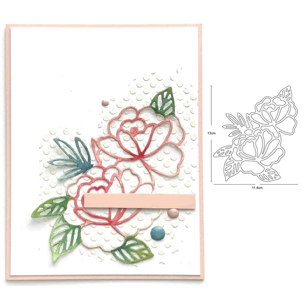 Christmas Flowers Metal Cutting Dies Stencils for Diy Scrapbooking dies Decor Cards Photo Embossing Die Cut Craft Dies New 2020