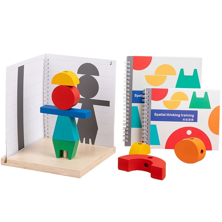 Children's mathematical logical spatial thinking training puzzle blocks