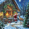 Christmas Eve-11CT Stamped Cross Stitch 50*50cm/19.69*19.69in