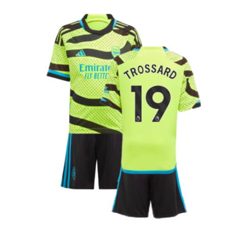 Arsenal Leandro Trossard 19 Away Shirt Kids Junior Mini Kit 2023 2024