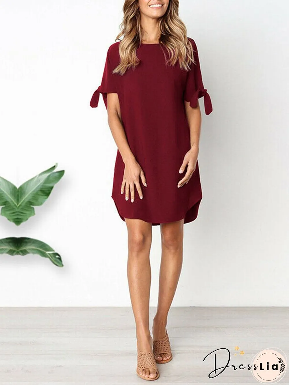 Slim Chiffon Mini Dress P14859