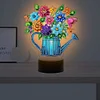 (US Local)Acrylic Double Sided Butterfly Vase Diamond Painting LED Night Light for Desktop