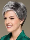 Pixie Cut Granny Grey Short Wigs