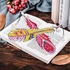 6pcs/set 5D DIY Diamond Painting Feather Shape Bookmark Kits