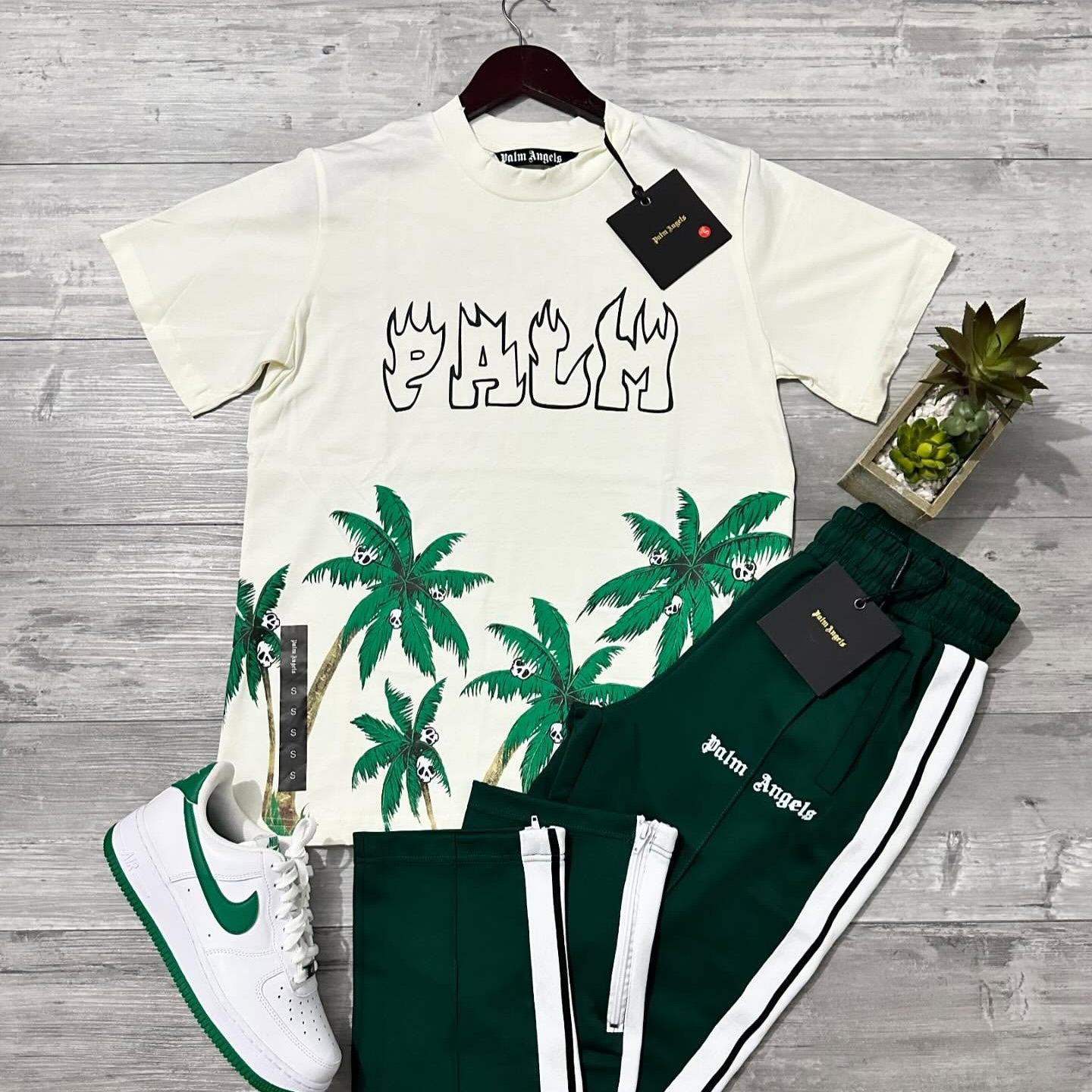 Palm Angels Skull Vintage Cotton Short Sleeve T-Shirt