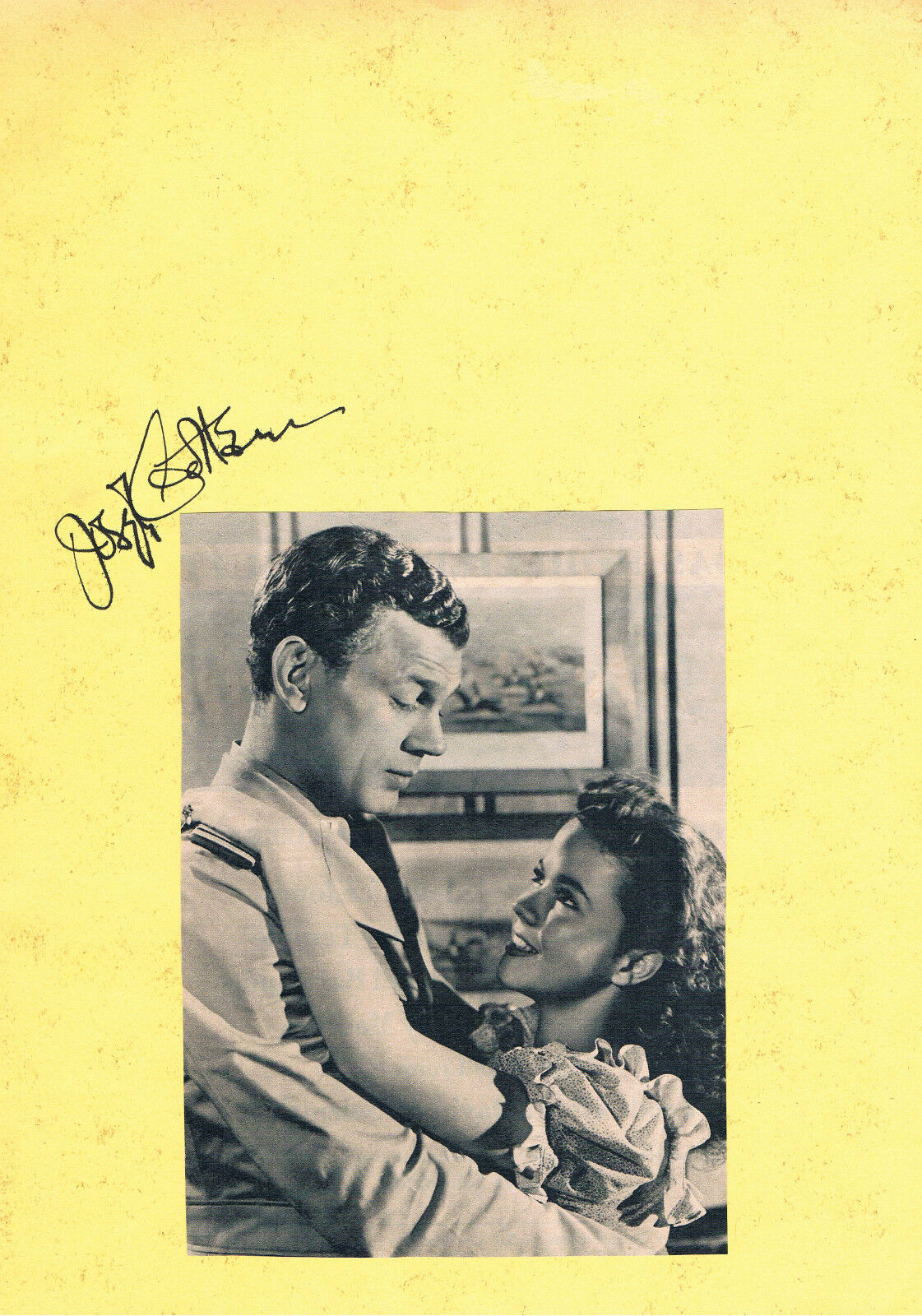 Joseph Cotten 1905-94 genuine autograph 8x12