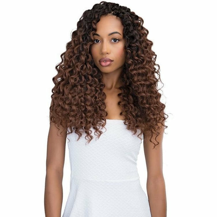 Janet Collection Synthetic Perm & Natural Texture Braids – 2X Peruvian Deep Wave 18"