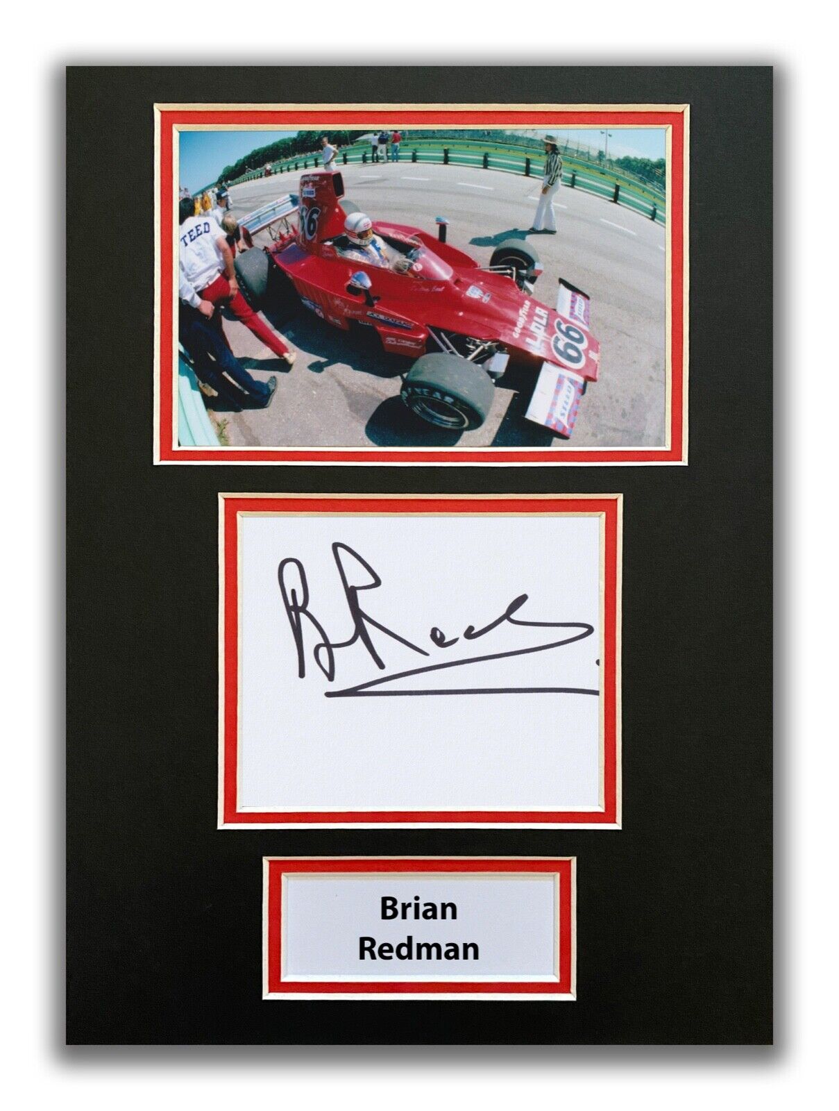 BRIAN REDMAN HAND SIGNED A4 MOUNTED Photo Poster painting DISPLAY - F1 AUTOGRAPH