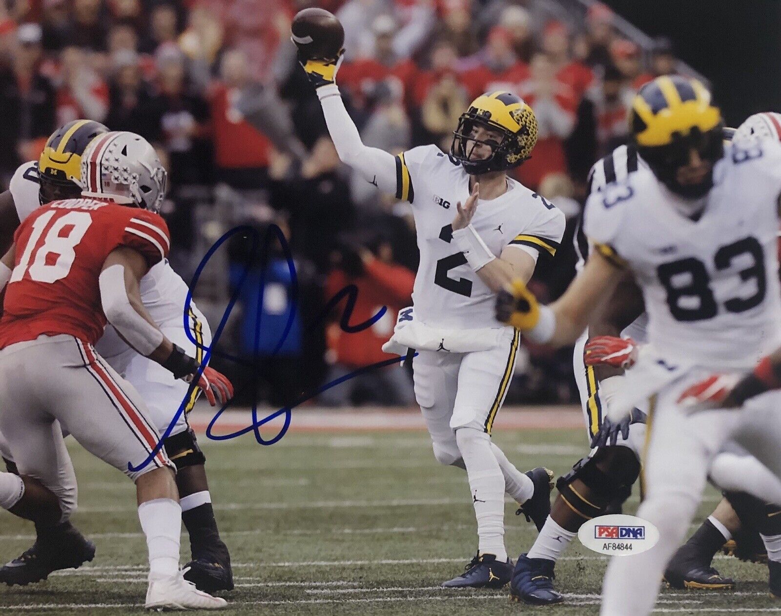 Shea Patterson Signed Autographed Michigan Wolverines 8x10 Photo Poster painting Heisman Psa/Dna